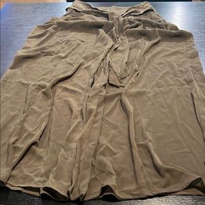 Double Zero Green Tie Front Wrap Wide Leg Pants